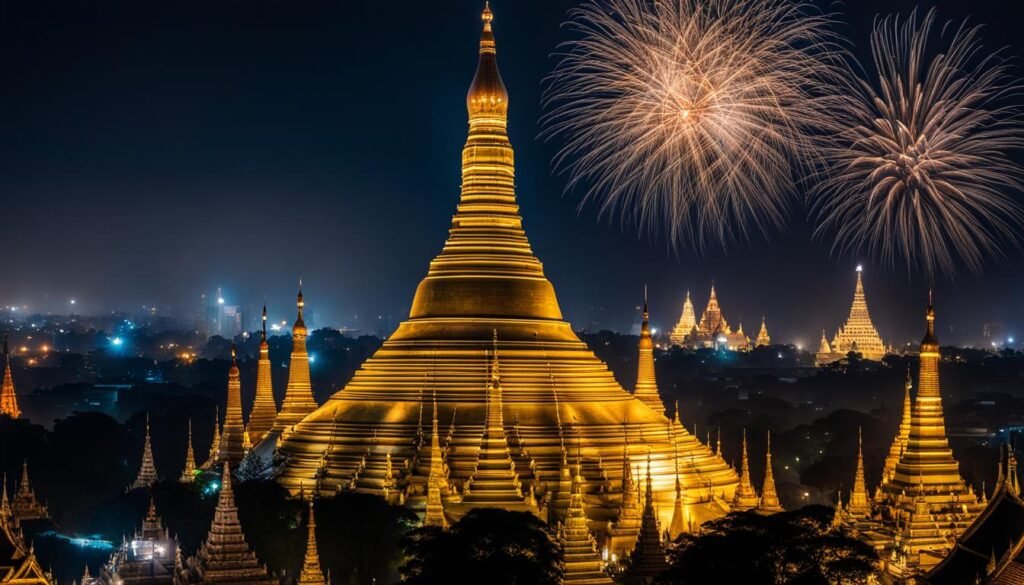 Shwedagon Pagoda at Night